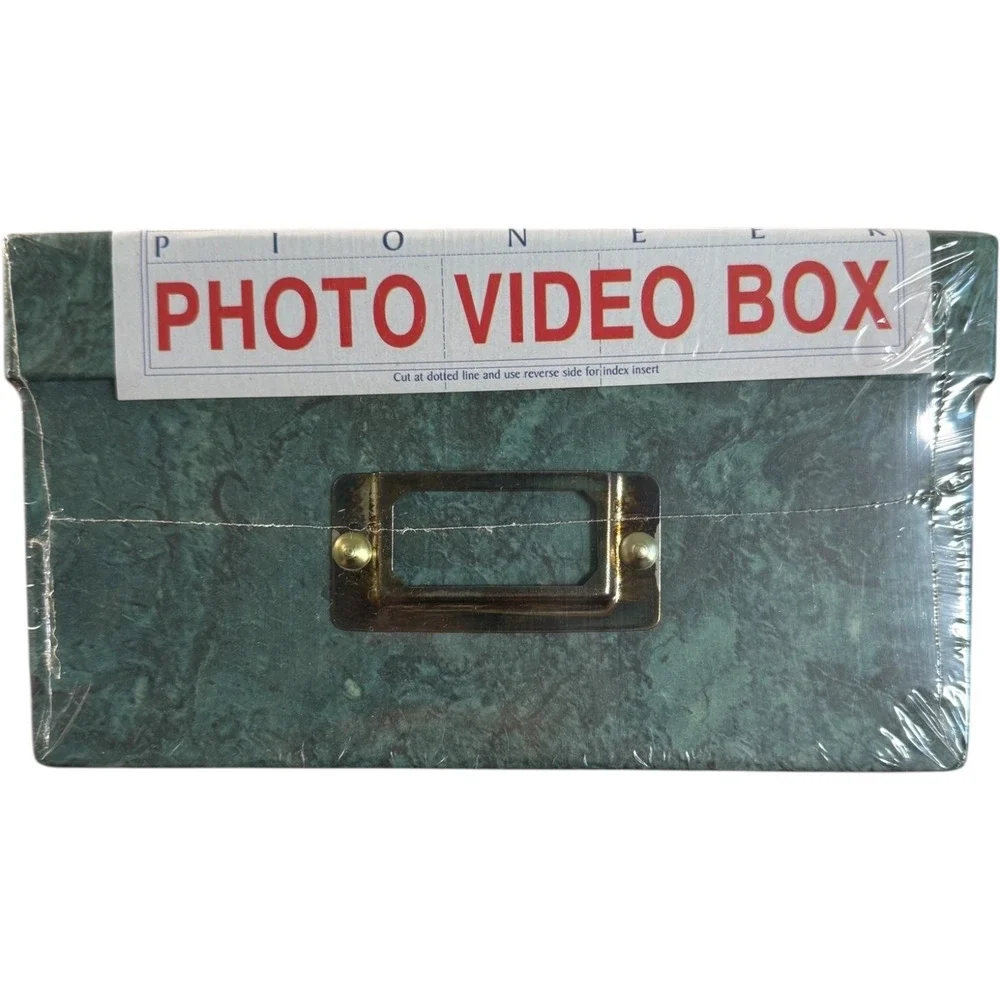 Vintage Pioneer Heavy Duty Photo Video Box Stores Protects 1100 Photos Acid Free